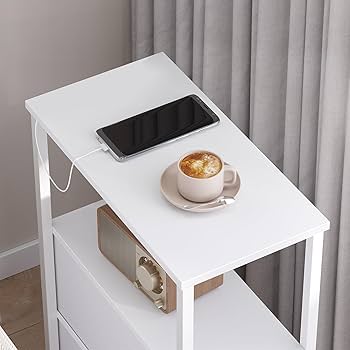 Amazon.com: TUTOTAK Small Narrow End Table, Set of 2, Side